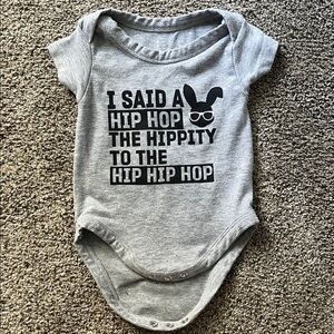 Gray Hip Hop Kids Bodysuit